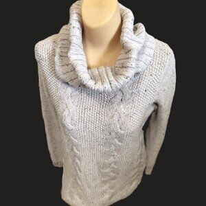 Old Navy Ladies Sweater M Taupe Cowl Neck Preowned